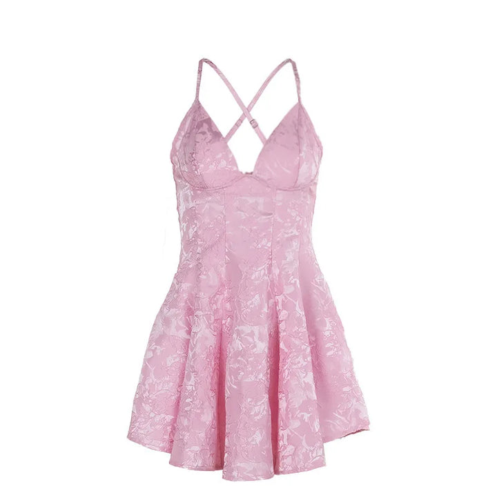Mini Dress with Floral Embroidery - Dafni