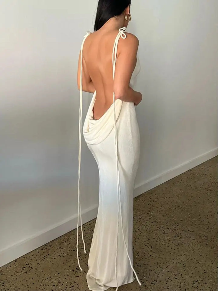 Maxi Dress with Open Back - Ayra