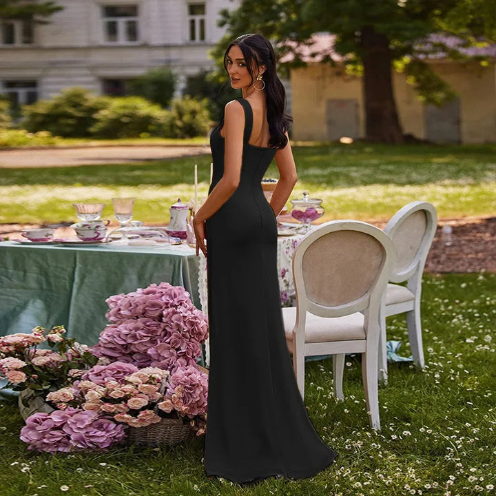 Elegant maxi dress with royal design - Diana
