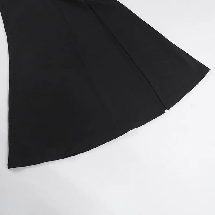 Maxi Dress with Slit and Lace Sleeves - Clarissa