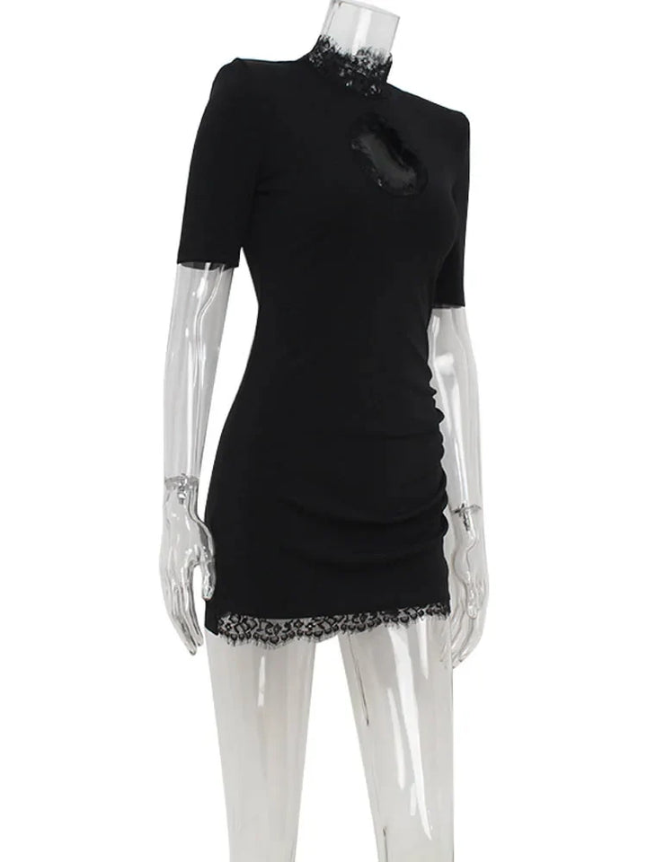 Golf Mini Dress with Lace Detail - Mary