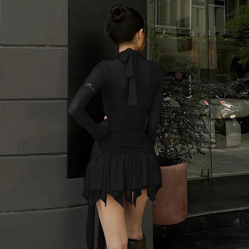 Mini Dress with Unique Design - Grizzy