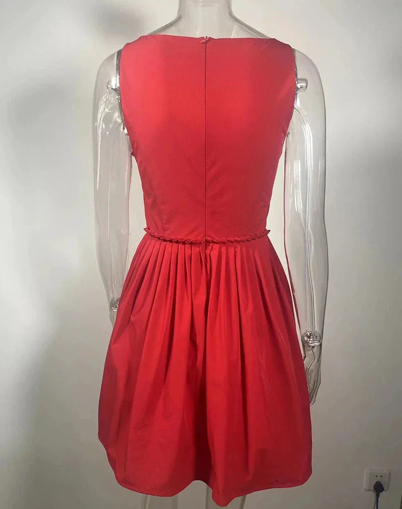 A-line mini dress with pin closure - Lotem