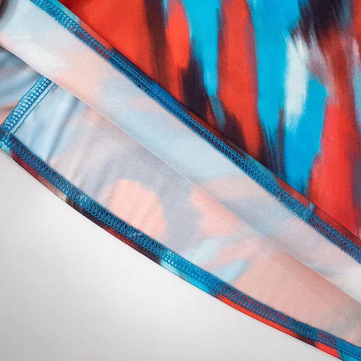Colorful Satin Maxi Dress - Skylar