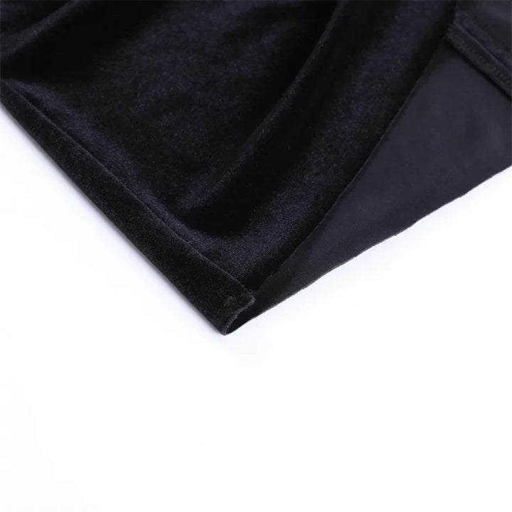 Velvet Golf Mini Dress with Ruching Detail - Julia