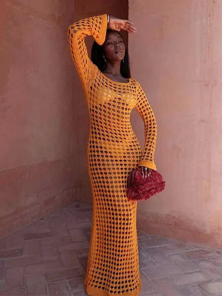 Maxi beach mesh dress - Sol