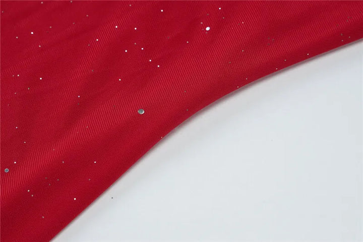 Mini sequin dress with asymmetric ruffle decoration - Kesem