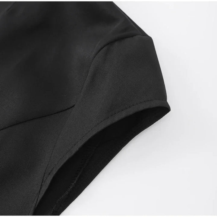 Tailored mini dress with hourglass silhouette and pocket decoration - Nils