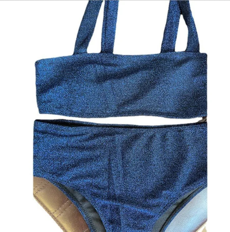 Glitter Bikini with High-Waist Bottom - Shirley
