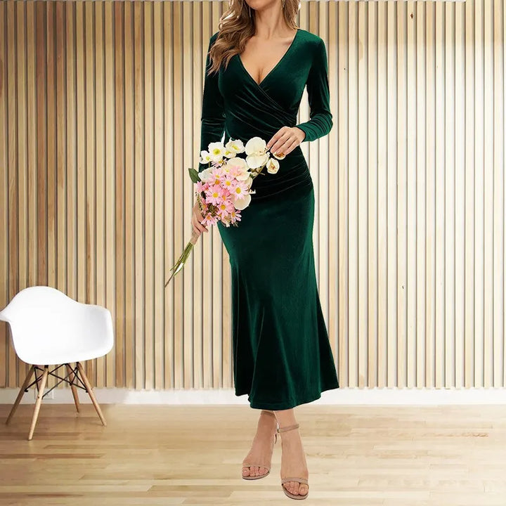 Velvet maxi dress - Nehora