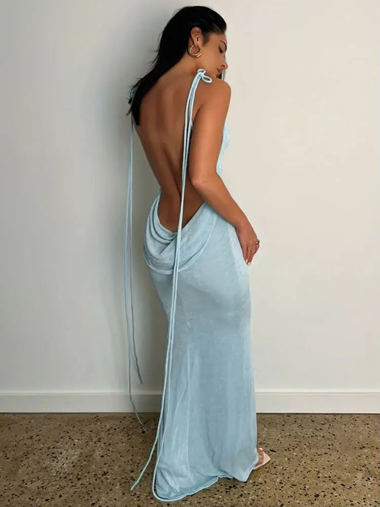 Maxi Dress with Open Back - Ayra