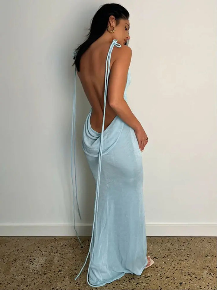 Maxi Dress with Open Back - Ayra