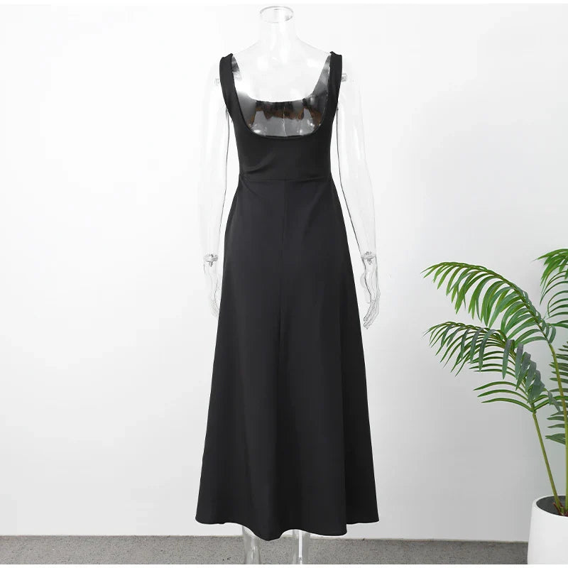 A-Line Satin Midi Dress - Violette