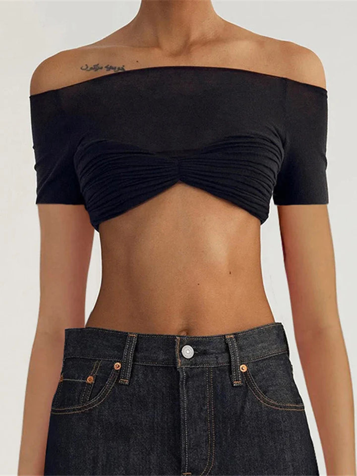 Off-Shoulder Crop Top - Yuli
