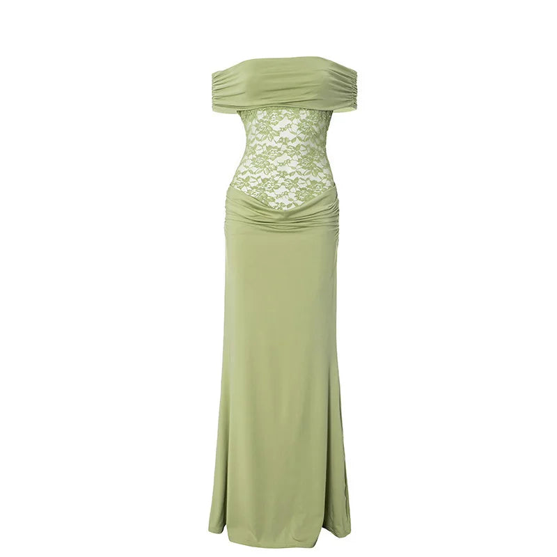 Off-shoulder lace maxi dress - Jessica