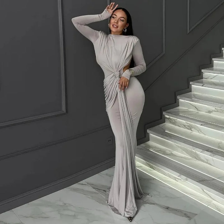 Maxi dress with open back design - Caitlin