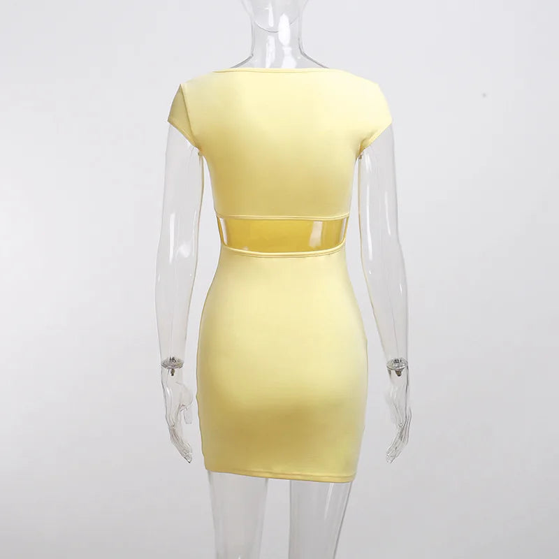 Basic Fitted Mini Dress with Shaping Fabric - Maddie