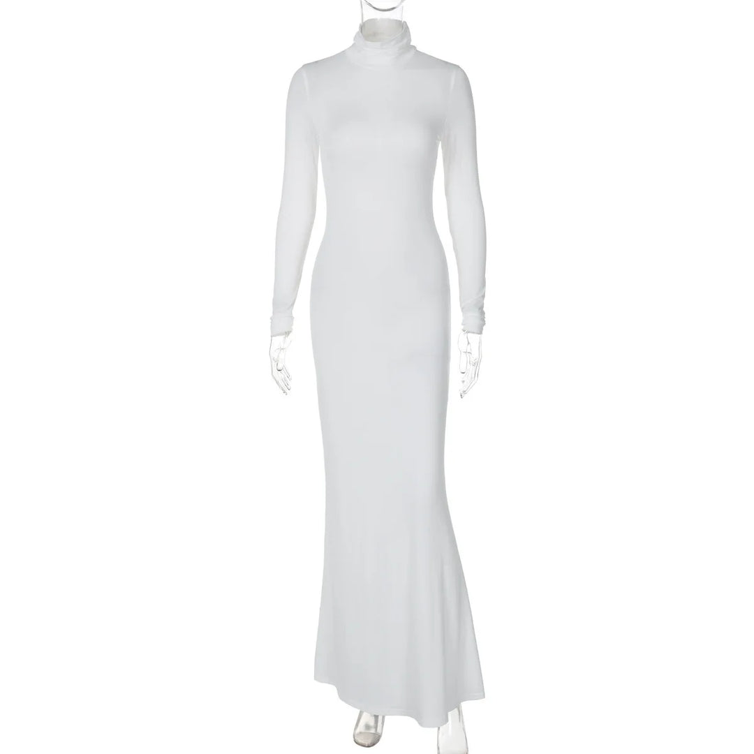 Modest Maxi Dress with Turtleneck - CALA