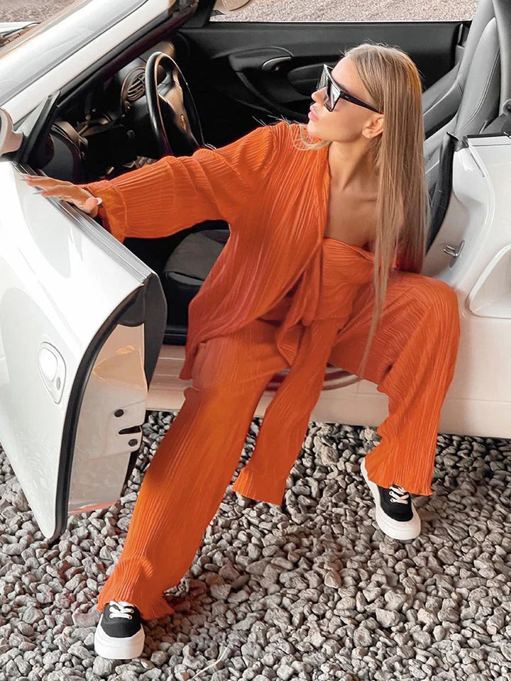 Crepe two-piece suit - Lena