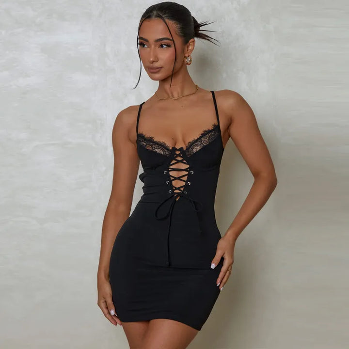 Mini Dress with Ties - Tanya