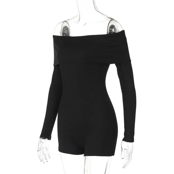 Knitted Off-Shoulder One-Piece Suit - Mai