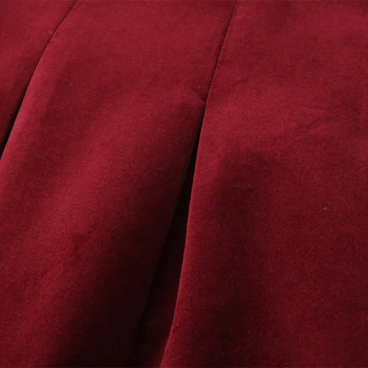Open Back Velvet Mini Dress - Clart