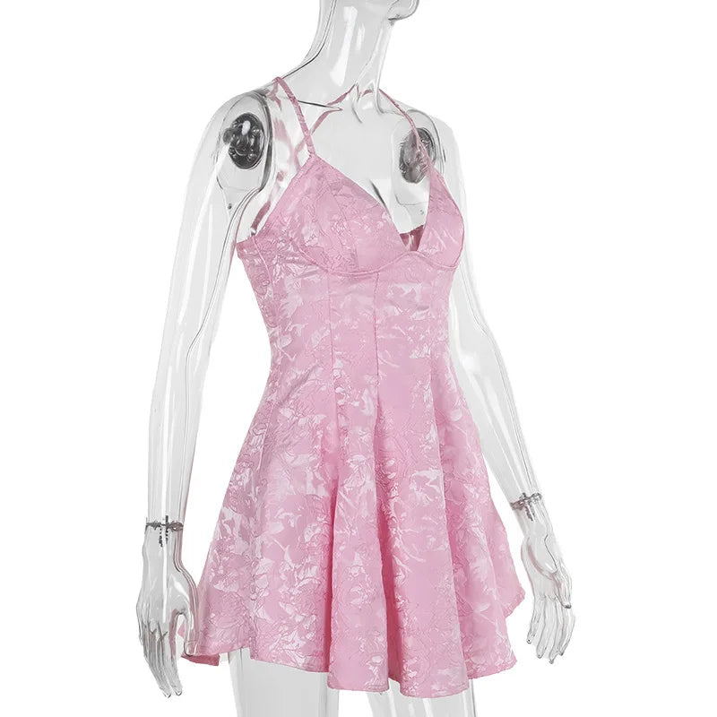 Mini Dress with Floral Embroidery - Dafni