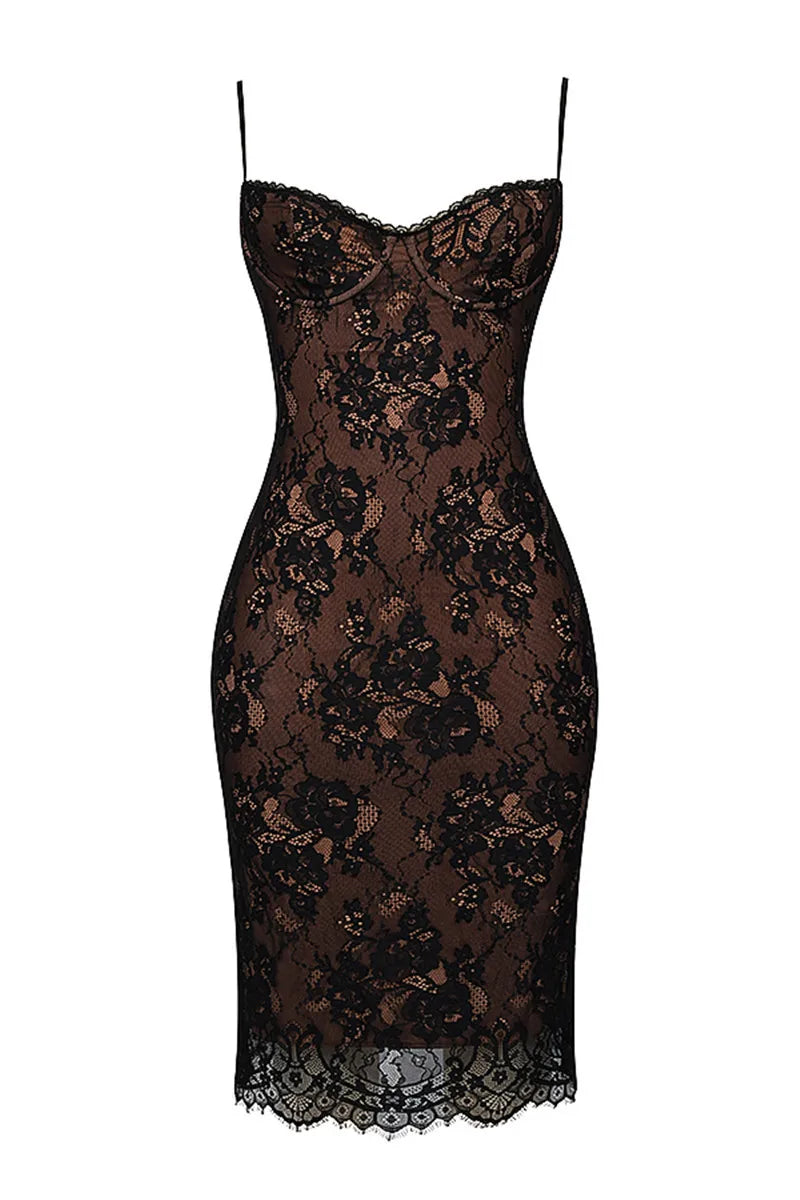 Lace Midi Dress - Lisa