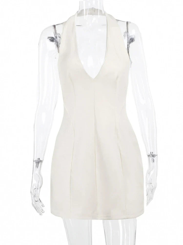 Mini Dress with Deep V Neckline - Madi