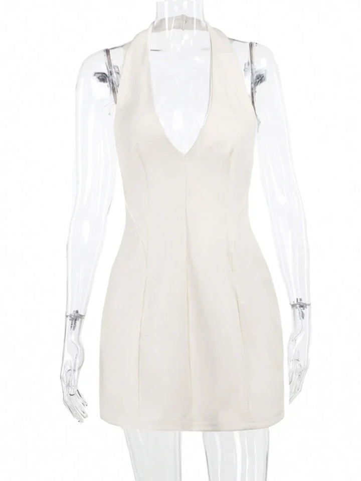 Mini Dress with Deep V Neckline - Madi