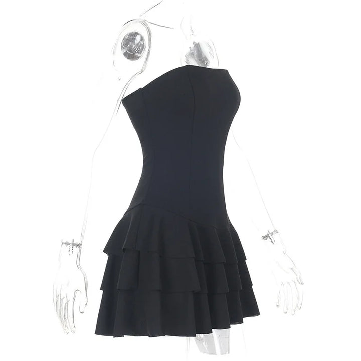 Strapless mini dress with tiered ruffle - Don