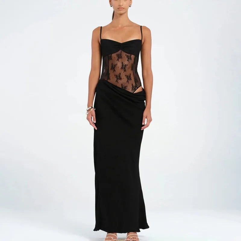 Maxi dress with lace decoration - Sherry
