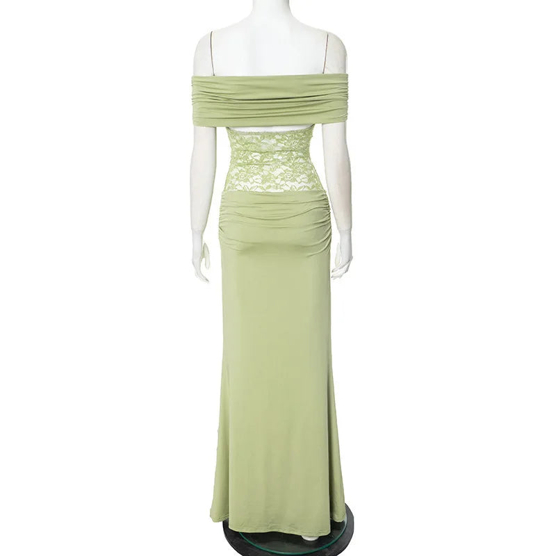 Off-shoulder lace maxi dress - Jessica