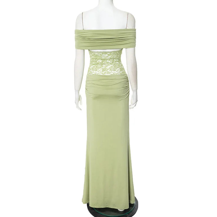 Off-shoulder lace maxi dress - Jessica