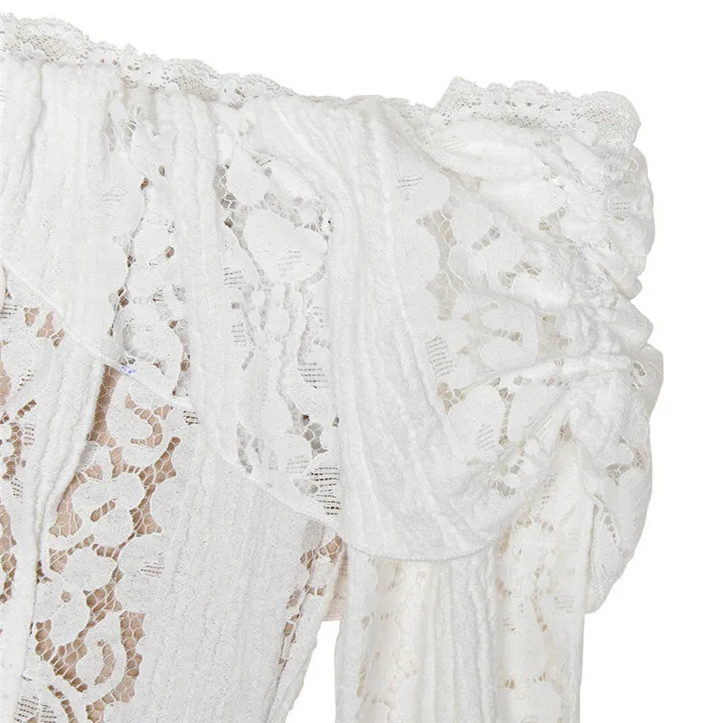 Off-Shoulder Lace Mini Dress - Maria