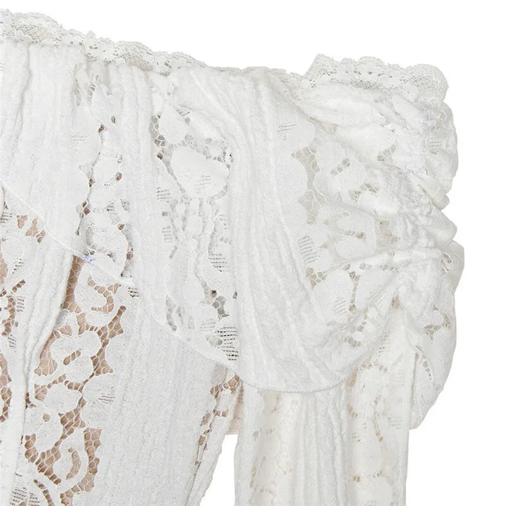 Off-Shoulder Lace Mini Dress - Maria