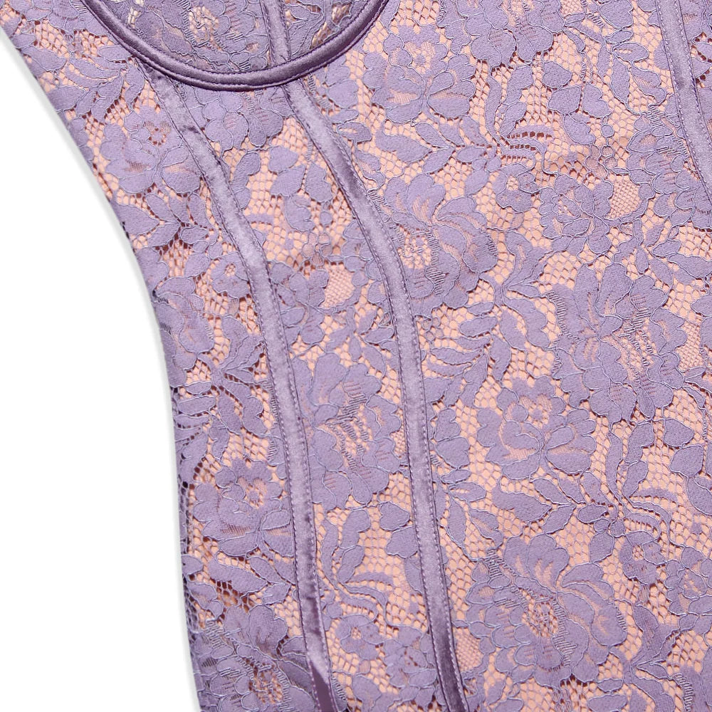 Lace mini dress with floral embroidery - Florencia