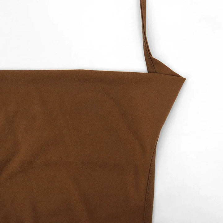 Vintage Design Mini Dress with Open Back - Kali