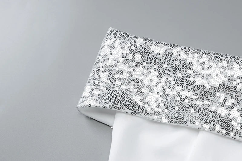 A-Line Mini Dress with Off-Shoulder Sequin Decoration - Lorian