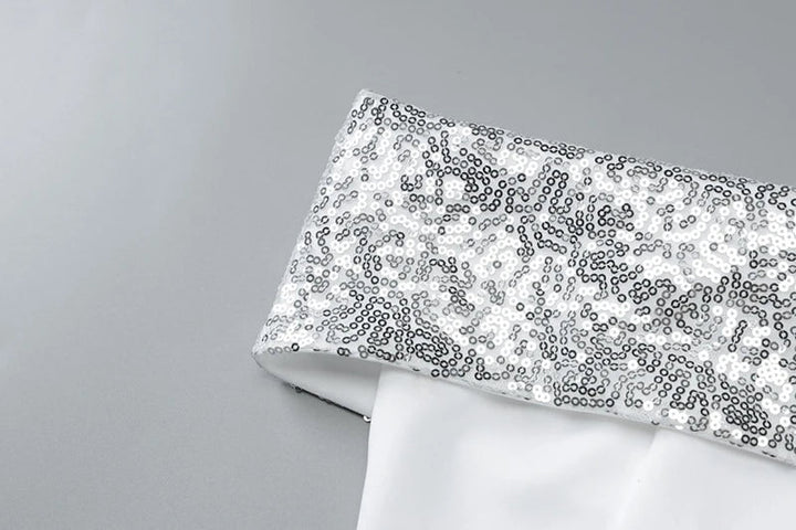 A-Line Mini Dress with Off-Shoulder Sequin Decoration - Lorian