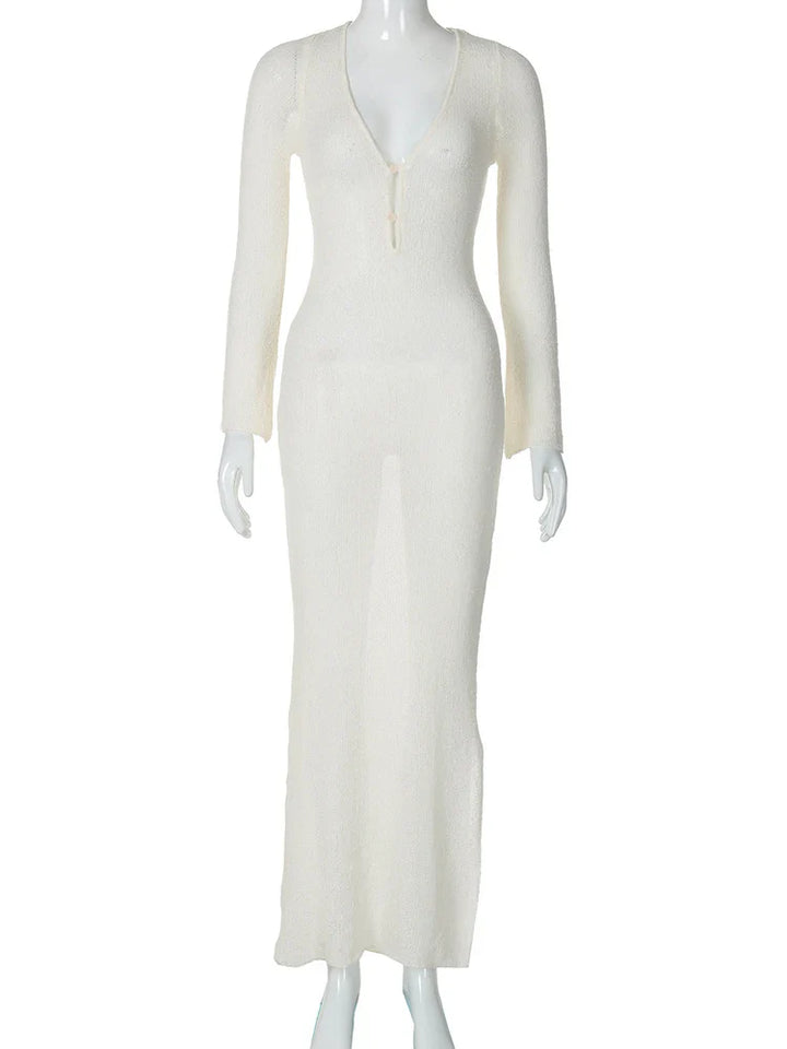 Knitted Maxi Beach Dress - Marina