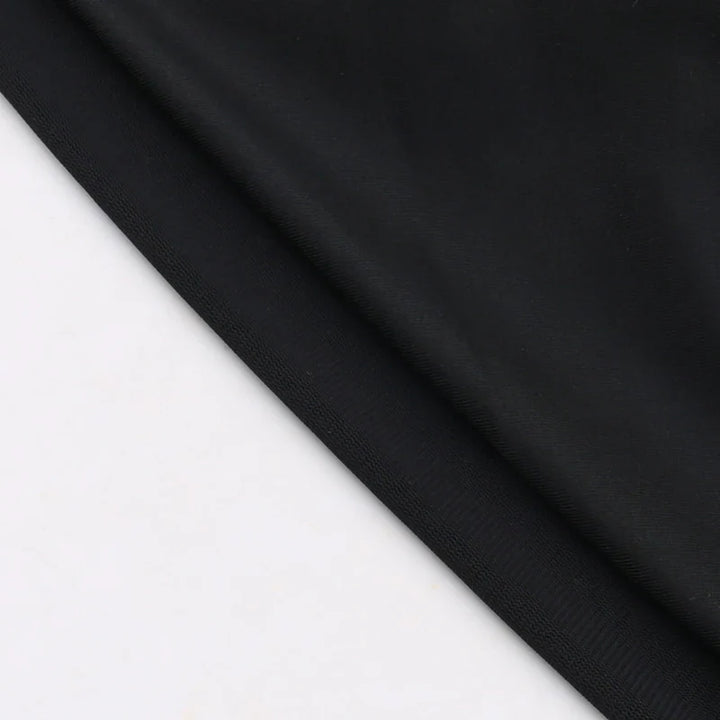Fitted Ruched Mini Dress in Shaping Fabric with Flattering Mesh and Turtleneck Collar - Evelyn