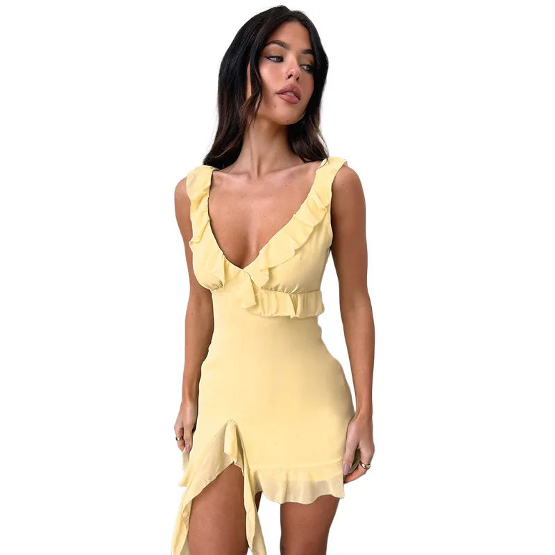 NID mini dress with ruffle detail - Leon