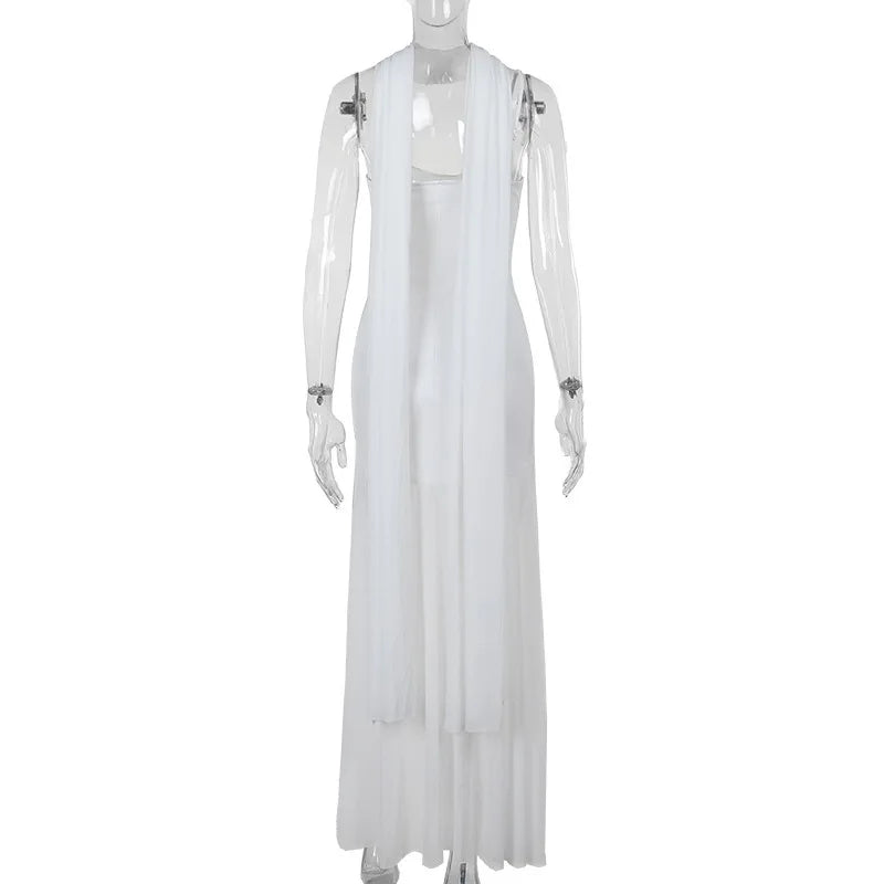 One-Shoulder Chiffon Maxi Dress - Melania