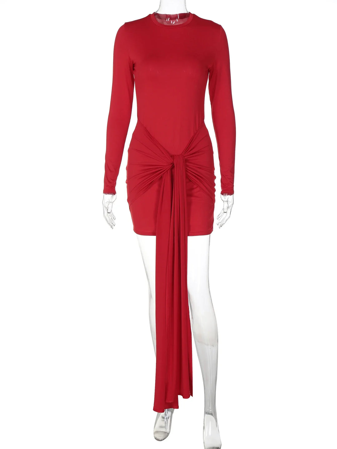 Mini dress with tie design and ruffles - Orna