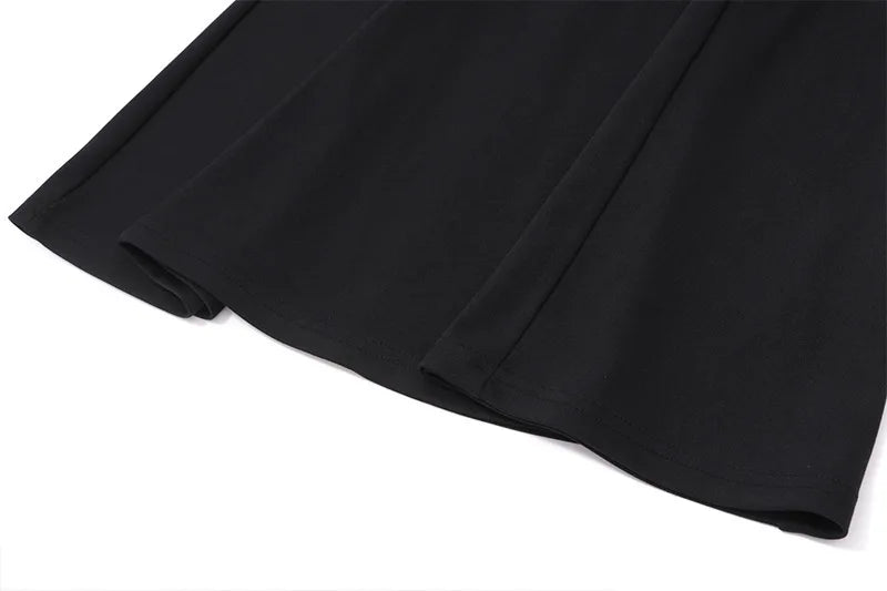 Mini A-line dress with off-shoulder V-neck - AMOR