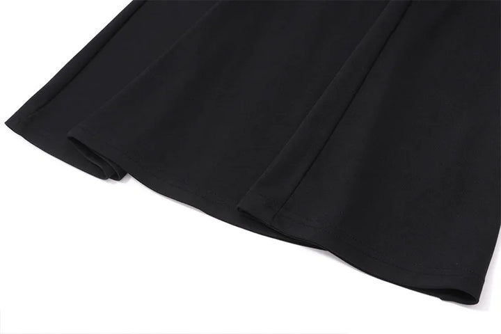 Mini A-line dress with off-shoulder V-neck - AMOR