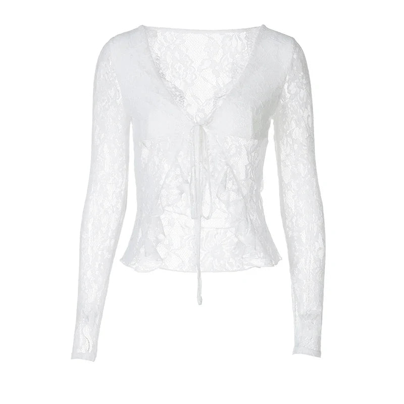Tie lace blouse - Erin