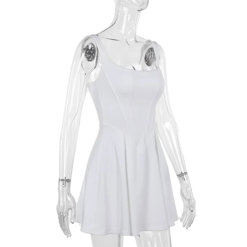 A-Line Mini Dress with Corset Design - Katya