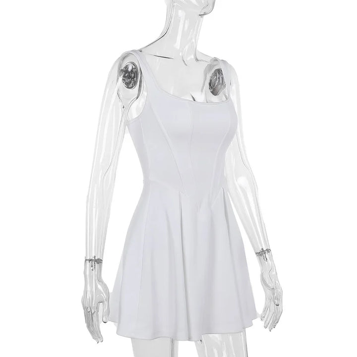A-Line Mini Dress with Corset Design - Katya
